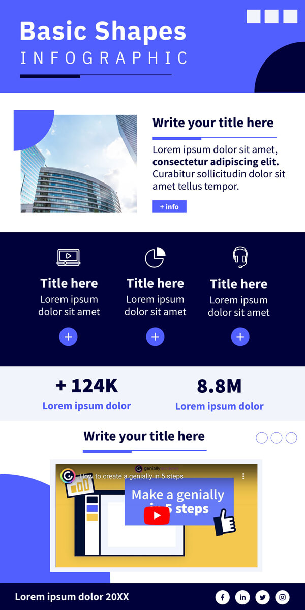 Interactive Basic Shapes Infographic template
