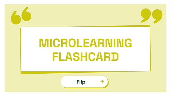 Flashcard microlearning