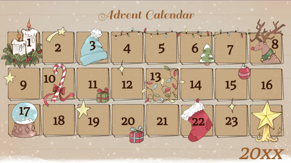 Vintage Advent Calendar