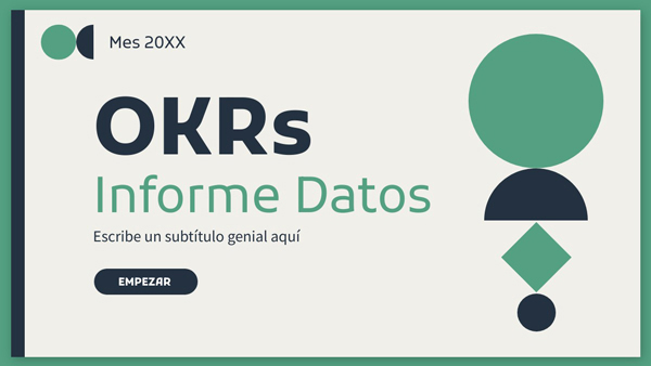 Interactive Informe OKR Formas template