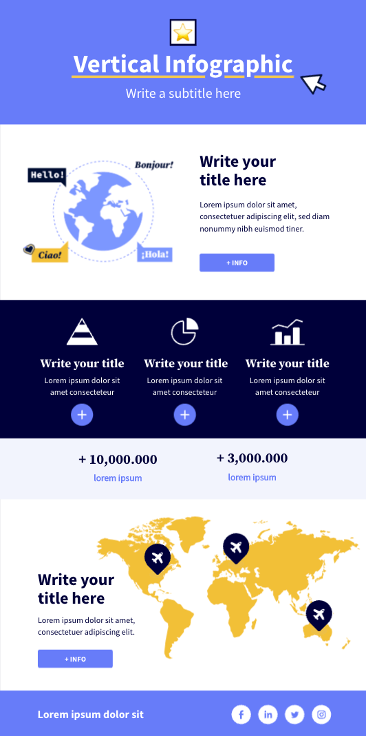 Interactive Genial Infographic template