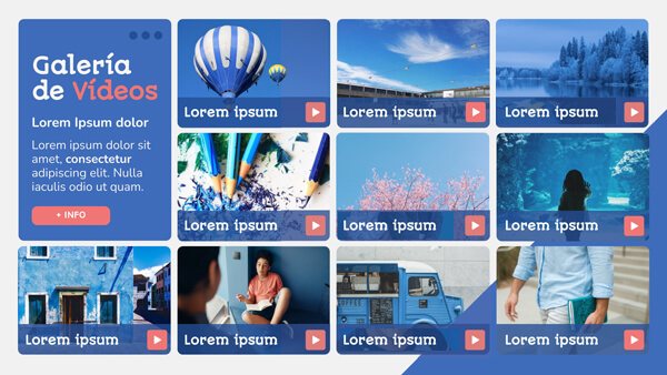 Interactive Galería de Vídeos template
