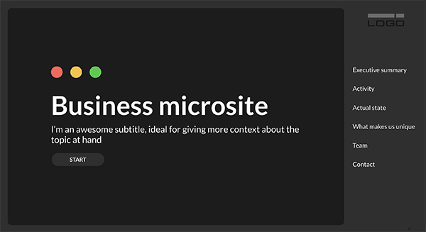 Microsite business