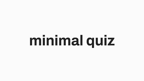 Quiz minimalista