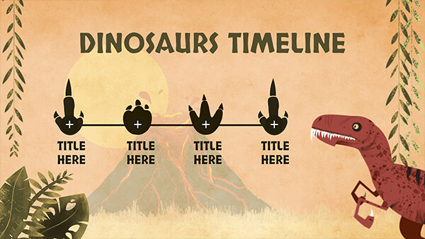 Interactive Dinosaurs Timeline template