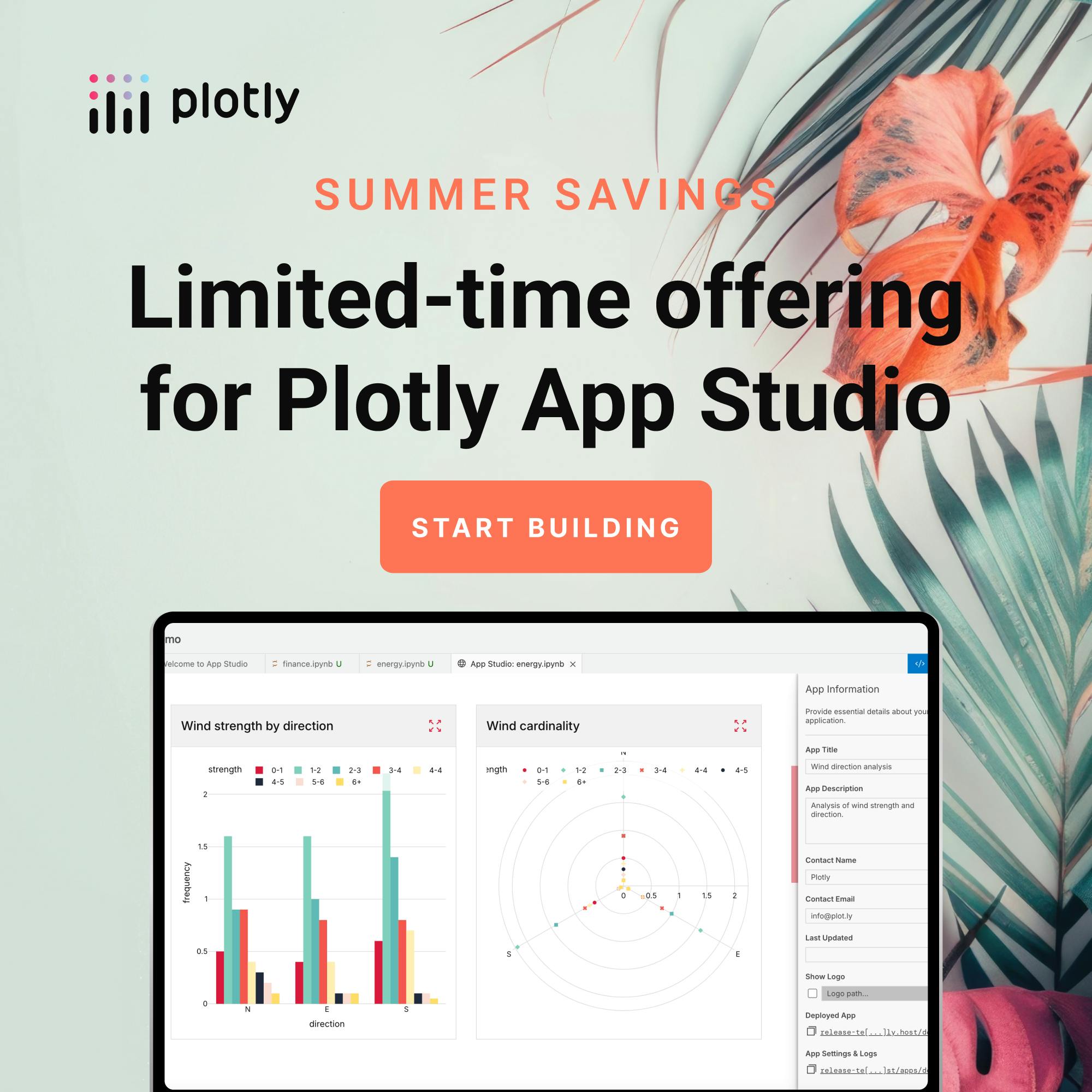 Limited-time offering for Plotly App Studio