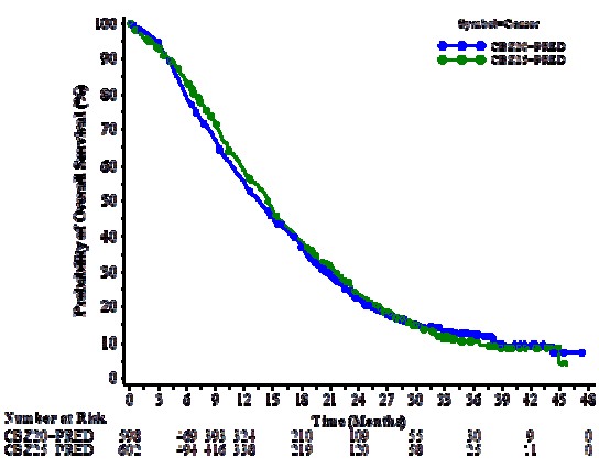 Kaplan-Meier Overall Survival Curves (intent-to-treat population) (PROSELICA) - Illustration