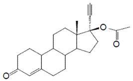 Norethindrone acetate -Structural Formula Illustration