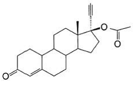 Norethindrone Acetate - Structural Formula Illustration