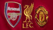 The Club Badges of Arsenal, Liverpool and Manchester United