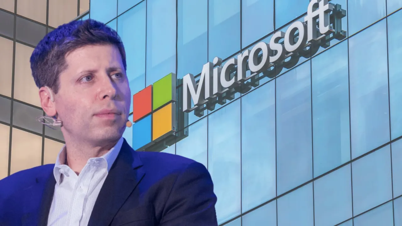 Sam Altman and Microsoft. Images: Shutterstock