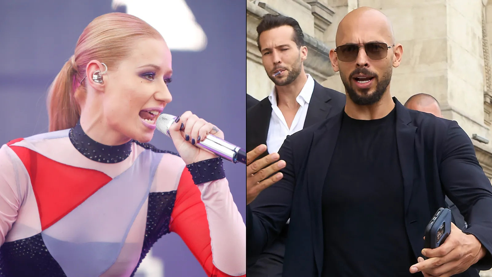 Iggy Azalea and Andrew Tate face off in the world of crypto. Image: Shutterstock