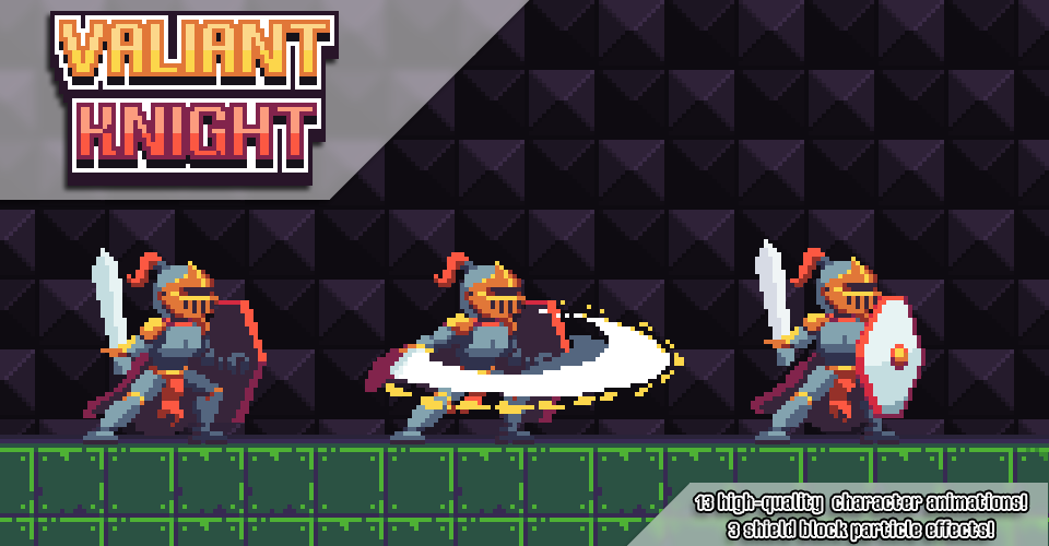 Valiant Knight - Pixel Art Asset Pack