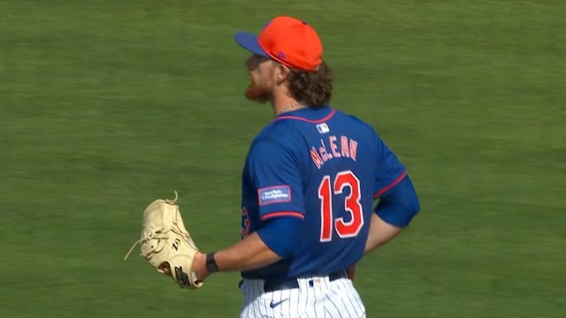 Nolan McLean strikes out Cristhian Vaquero swinging