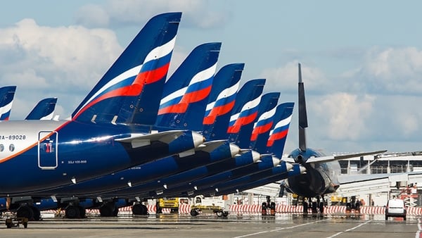 Aeroflot Russian Airlines parked on the airfield of Sheremetyevo International Airport in Moscow. Photo: Shutterstock/Media_works