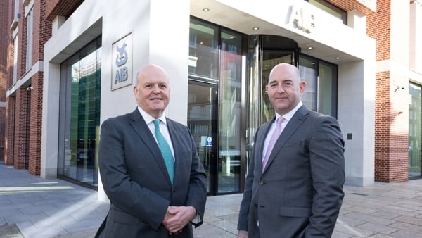 AIB CEO Colin Hunt and chief financial officer Donal Galvin