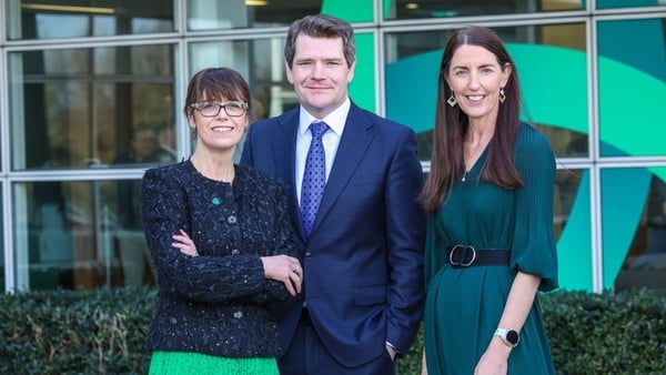 Jenny Melia, Executive Director of Enterprise Ireland, Minister for Enterprise, Tourism and Employment Peter Burke and Karen May, CFO of XOCEAN