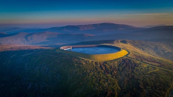 The ESB's pumped water storage system at Turlough Hill, Co. Wicklow, which pumps water up the hill to a lake higher in the mountain to store energy. Photo: Aidan O'Toole via Wicklow Uplands Council