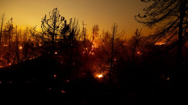 A photo showing the Line Fire in Southern California in September 2024. 