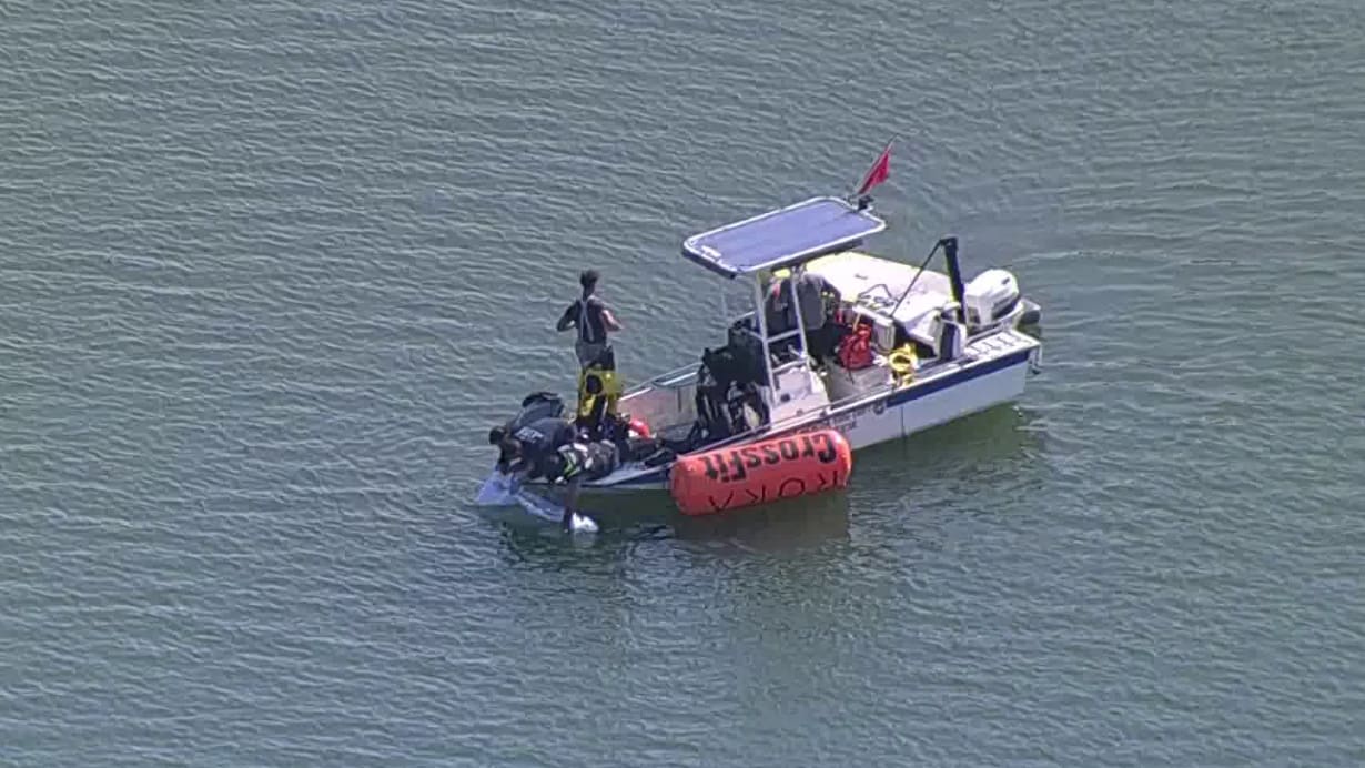 Texas authorities find a body in the Marine Creek Reservoir