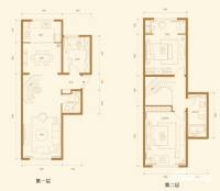 九號别墅3室2厅2卫158㎡户型图