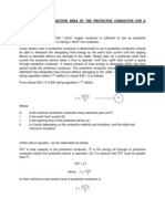 Determining Cross Section Area of The Protective Conductor