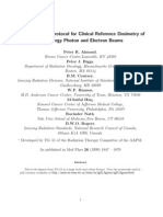 AAPM's TG-51 Protocol For Clinical Reference Dosimetry of High-Energy Photon and Electron Beams