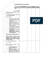 ISO 9001-2008 Audit Checklist