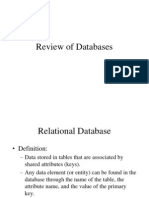 Databases Review Intro