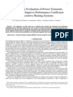Open Source Evaluation of Power Transients Generated To Improve Performance Coefficient of Resistive Heating Systems