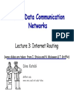 6.263 Data Communication Networks: Lecture 3: Internet Routing