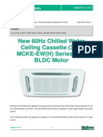MBM019-1407 Launching of 60Hz Chilled Water Ceiling Cassette MCKE-EW (H) Series
