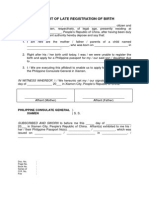 Affidavit of Late Registration of Birth PDF