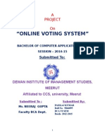 "Online Voting System": A Project On