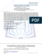 Morphological Variability For Qualitative and Quantitative Traits in Finger Millet (Eleusine Coracana L. Gaertn)