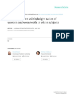 Pascal Magne-Anatomic Crown Widthlength Ratios of Unworn and Worn Maxillary Teeth