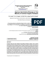 Use of Indigenous Germination Bioassay To Test Maturity of Common Organic Fertilizers