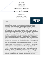 Minnesota v. Olson, 495 U.S. 91 (1990)