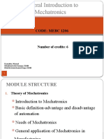 Lecture 1-General Introduction To Mechatronics