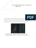 Cara Mengimport Gambar Denah Dari Autocad Ke SketchUp