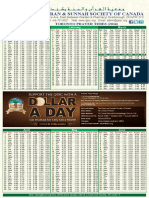 The Quran & Sunnah Society of Canada: Toronto Prayer Times (2016)