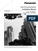 Panasonic Tvp50 Installation Program Manual