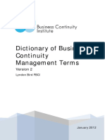 Dictionary of Business Continuity Management Terms: Lyndon Bird FBCI