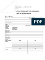 PUP CL RECAP Application Form