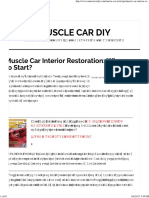 Muscle Car Interior Restoration - Where To Start