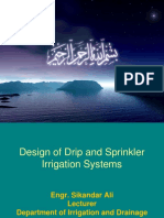 Design of Drip and Sprinkler Irrigation Systems
