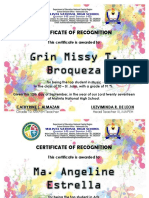 Certificate of Recognition