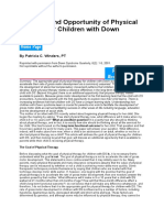 The Goal and Opportunity of Physical Therapy For Children With Down Syndrome