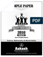 2016 Aakash Anthe Junior Sample Paper Class10