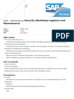 Defense and Security Workshop Logistics and Maintenance
